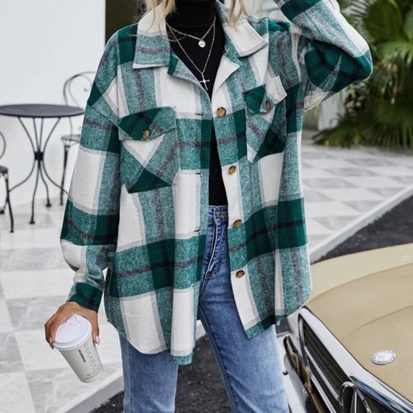 Flannel Plaid Shacket - Picture 2 of 9